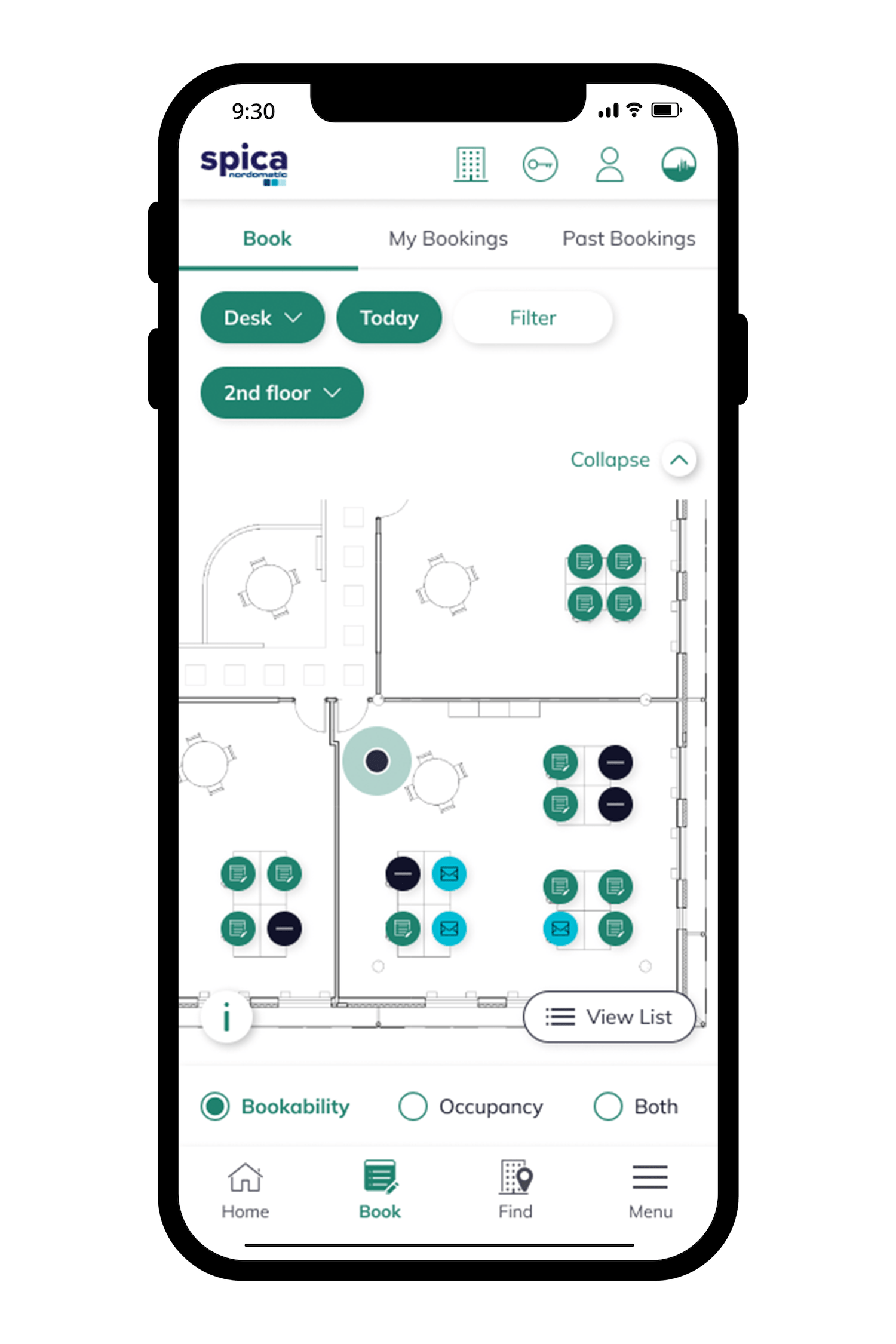 Desk Booking Map View